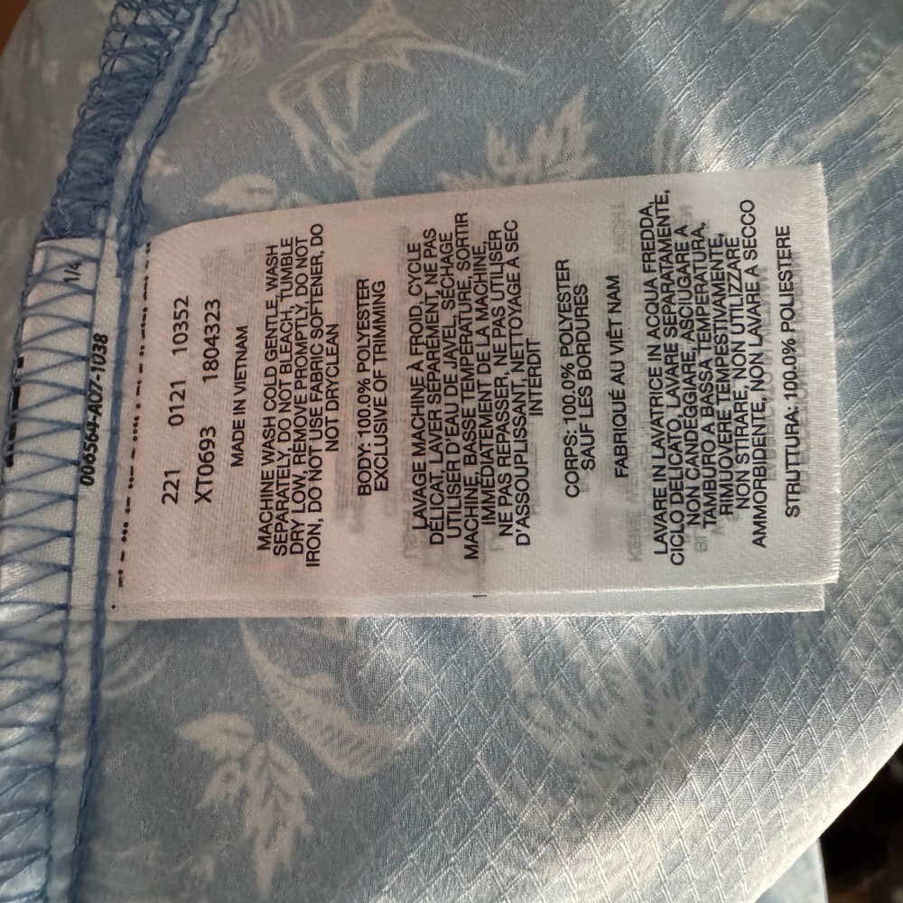 COLUMBIA Mens Short Sleeve Vented PFG Palm Tree Print Blue‎ Large - Picture 3 of 10